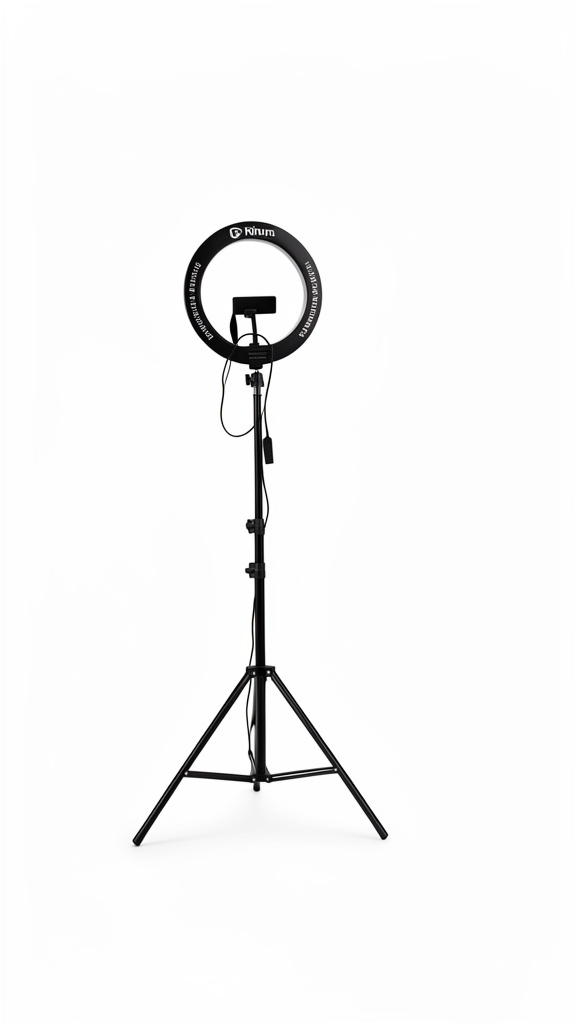 Ring light preta com tripé 2,10cm