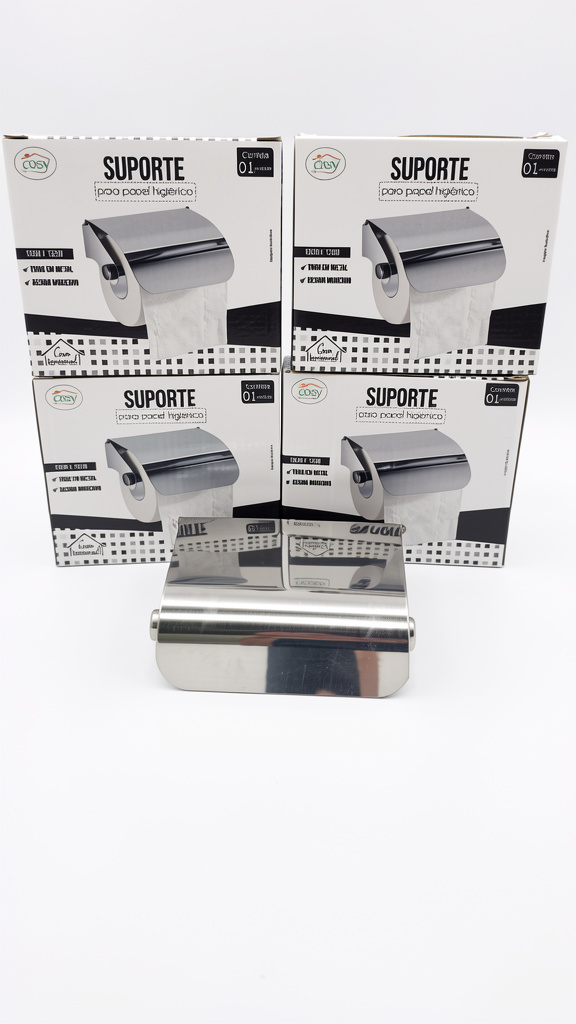 suporte inox para papel higiênico
