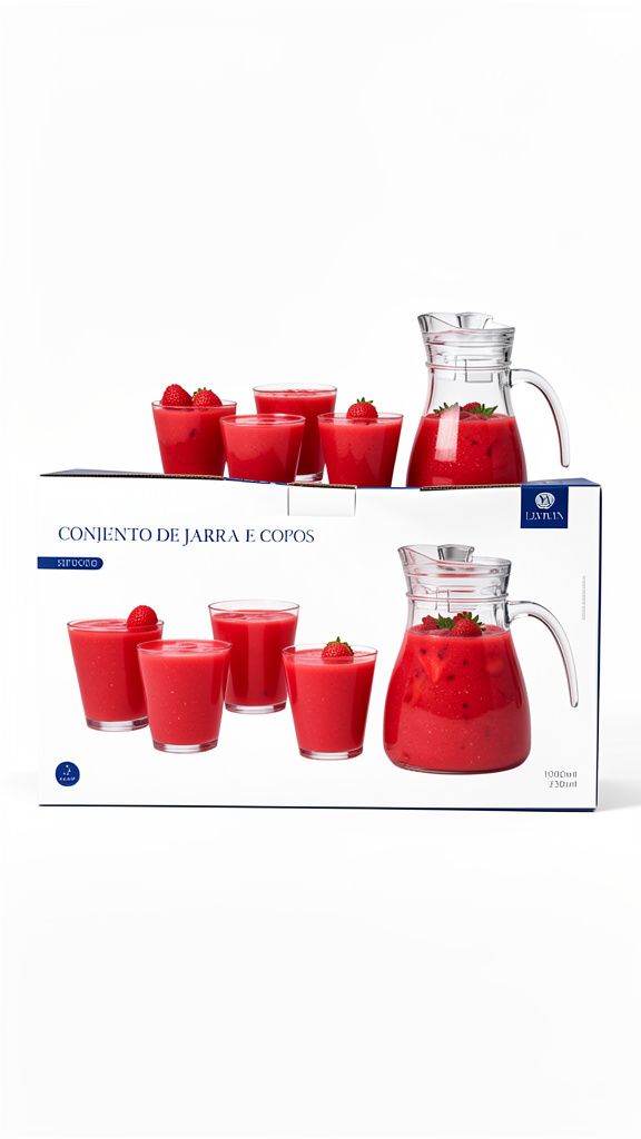 Livin  Conjunto de jarra e copos