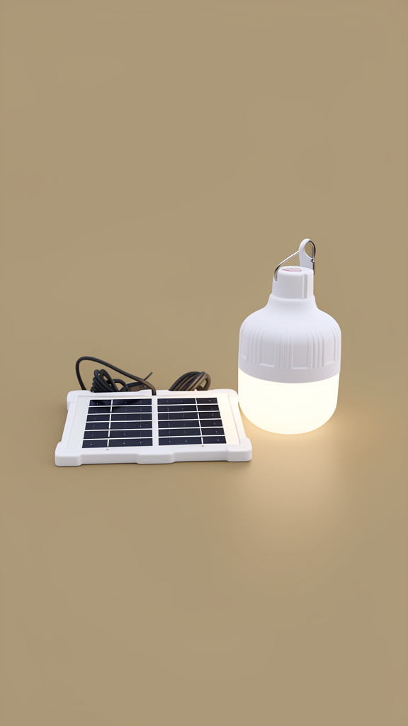 Lâmpada solar branca portátil luatek