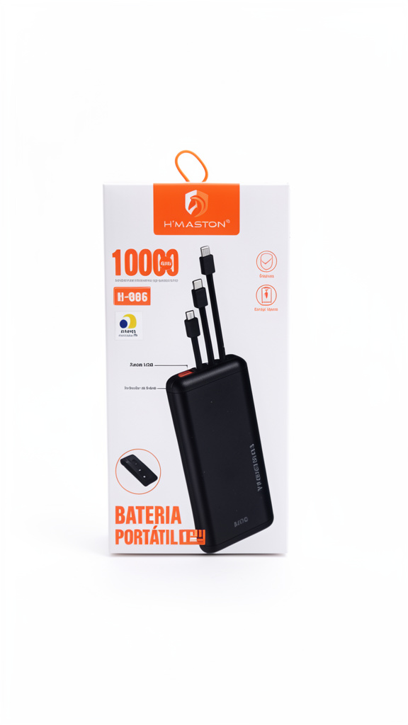 H'Maston batería portátil 10000mAh negra