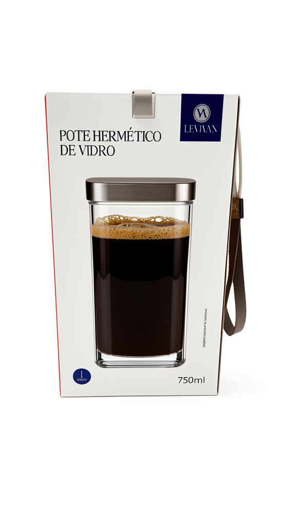 Levivan pote hermético vidro 750ml