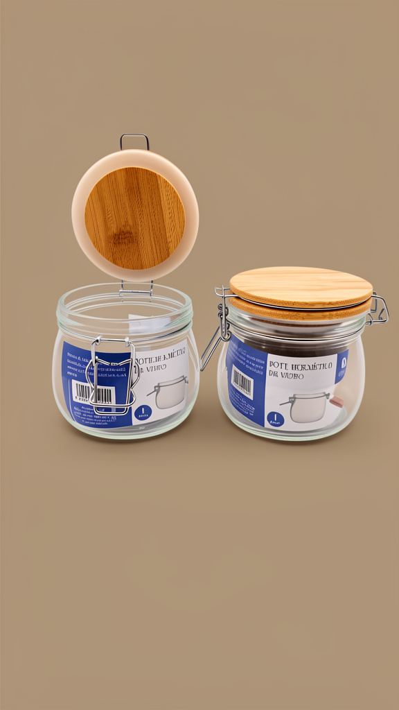 Pote hermético de vidrio 500ml