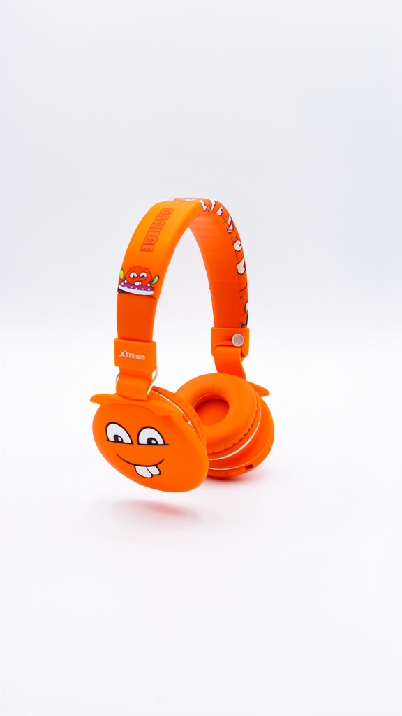Xtrad orange headphone infantil