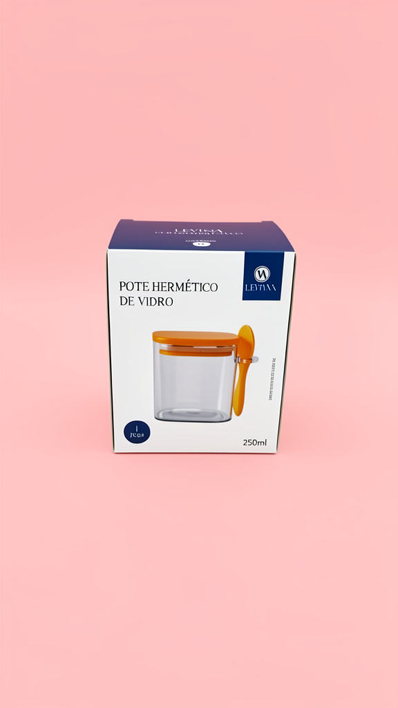 Levina pote hermético vidro 250ml