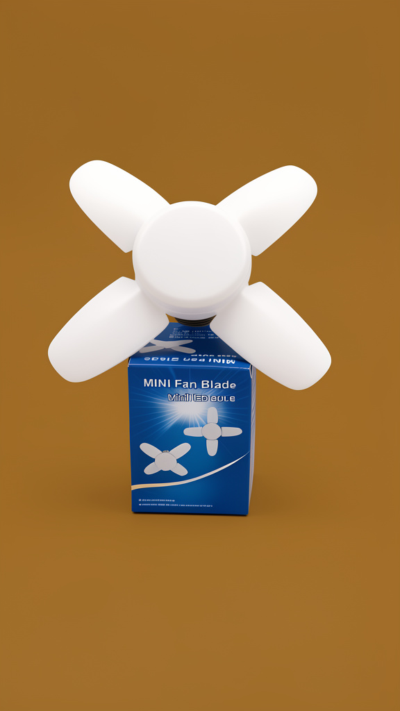 Mini Fan Blade LED Bulb blanco