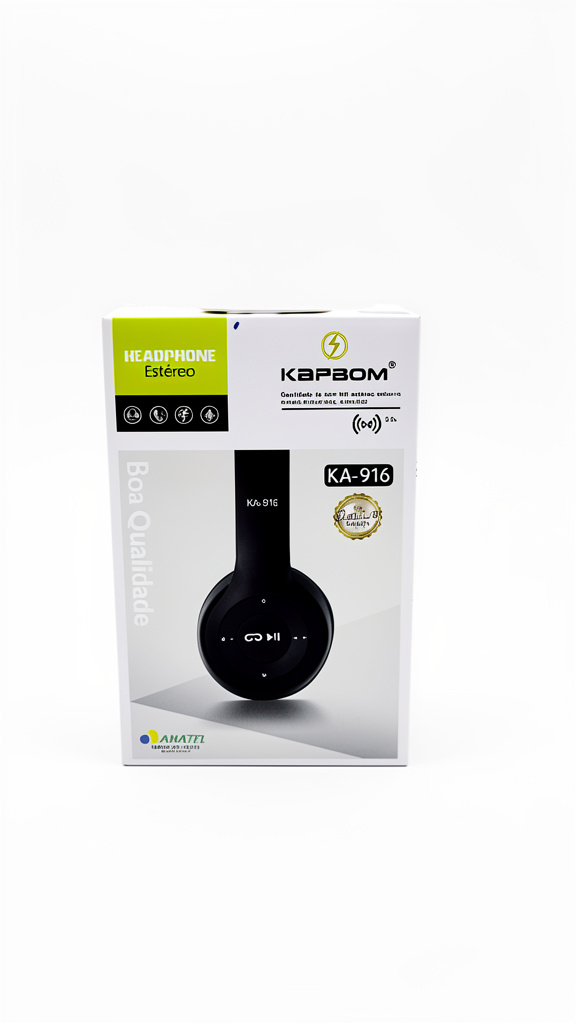 KaBOM KA-916 Fone bluetooth preto