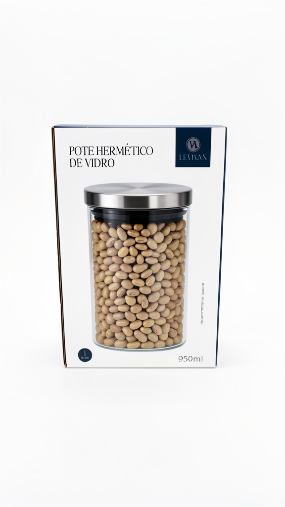 Pote hermético M Vidro 950ml