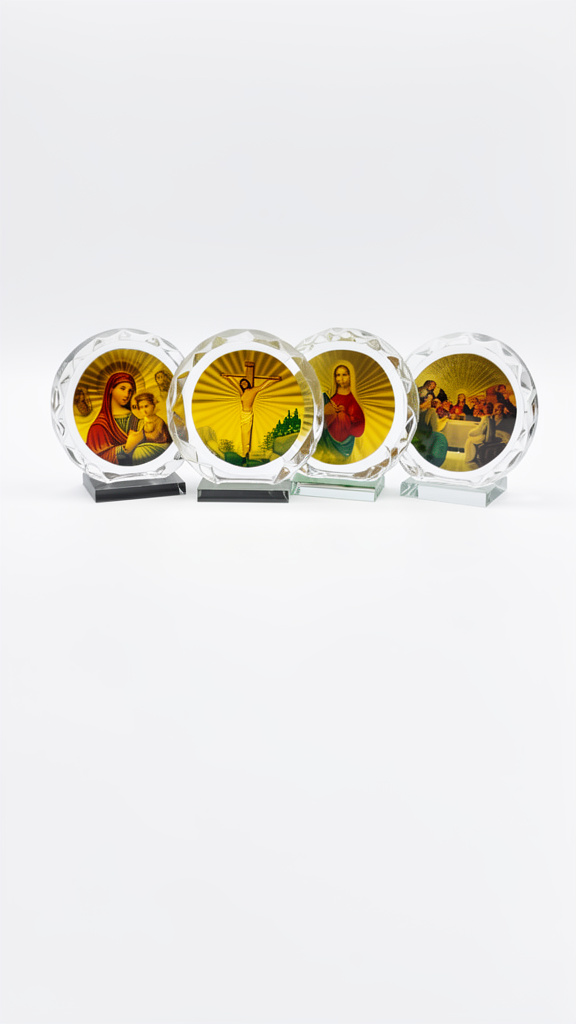 Imagem religiosa cristal decorativa