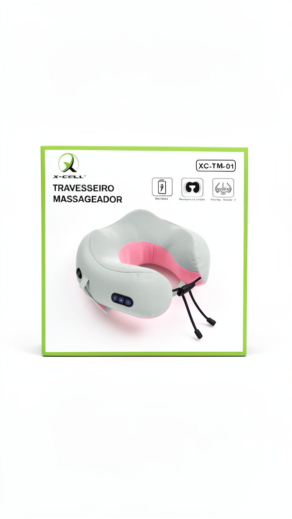 X-Cell travesseiro massageador rosa