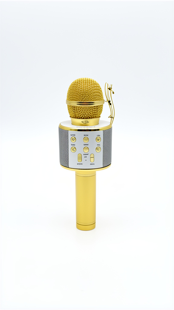 microfone portátil dourado VT-M-61