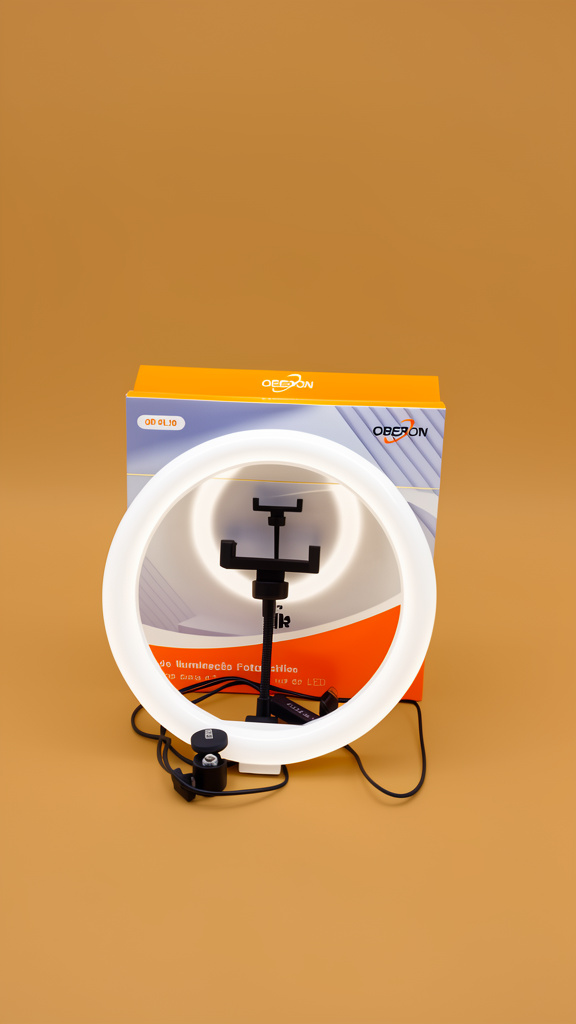 Ringlight com aro de luz LED branco
