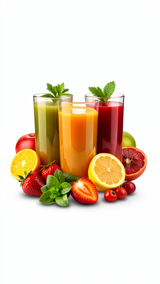 Jugos de fresa, mora, guanábana, maracuyá (agua)