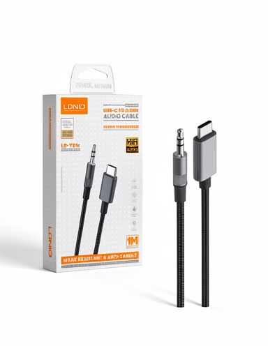 CABLE AUXILIAR TIPO C A 3.5MM – 1M LDNIO LS-Y81C