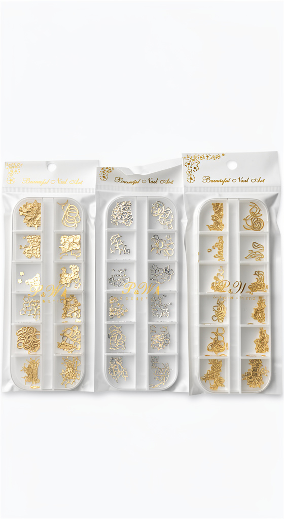 Decoración NAIL ART- plateado y dorado