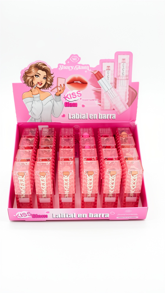 LABIAL EN BARRA - KISS GLAM - SHERY GLAM