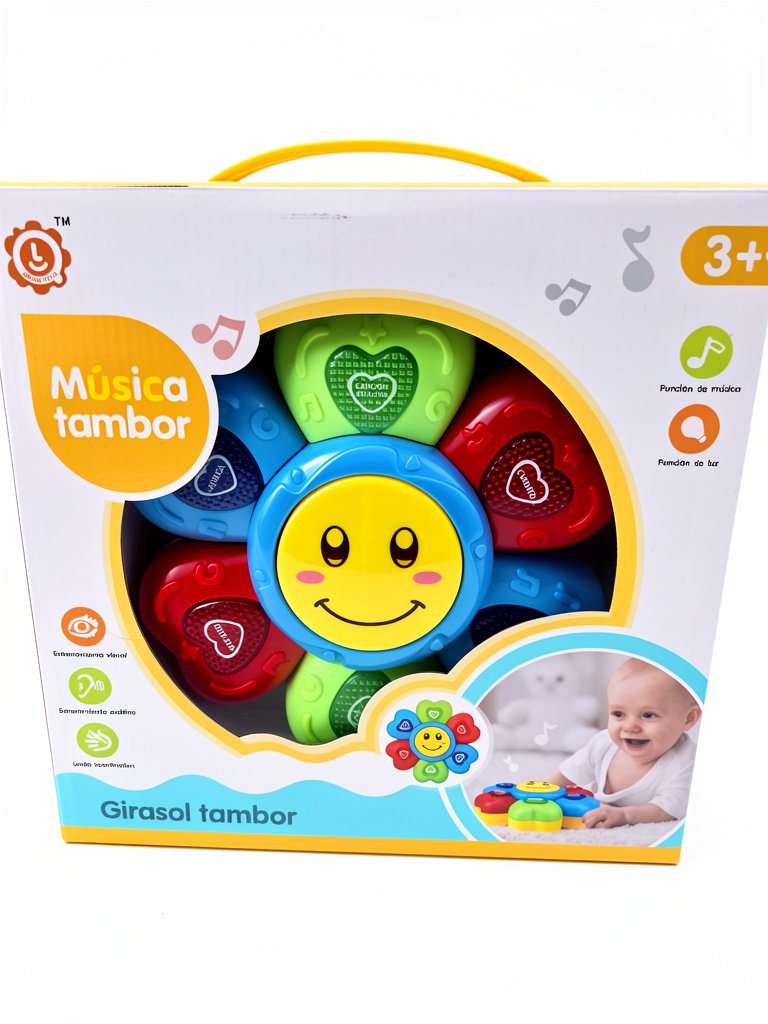 Tambor musical - flor didáctico