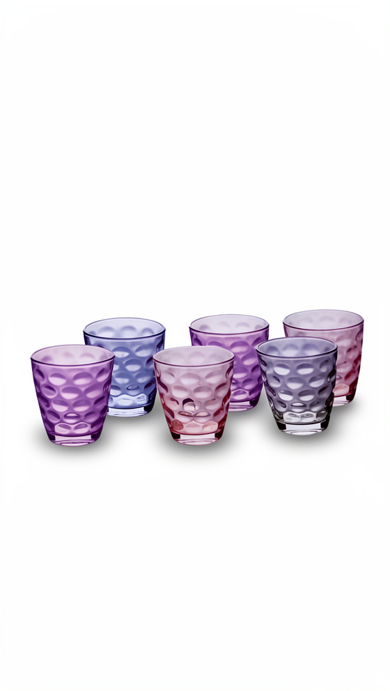 SET DE VASOS  DE COLOR -  KAWAY X 6 UNID.