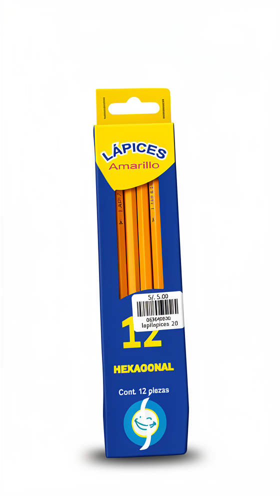 lápiz negro LAPICES AMARILLO x 12 unid.