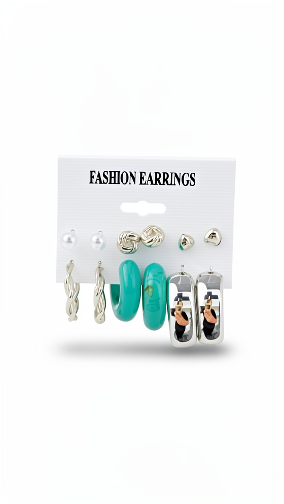 Set de arete argolla colores