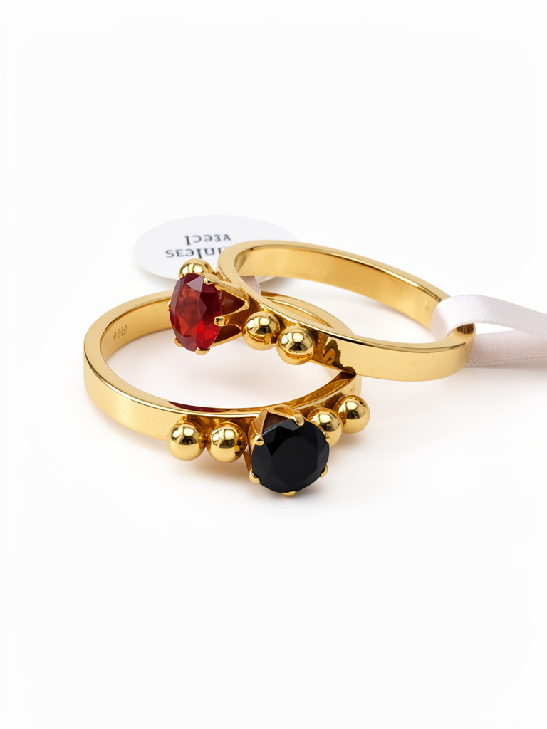 Anillo de compromiso dorado