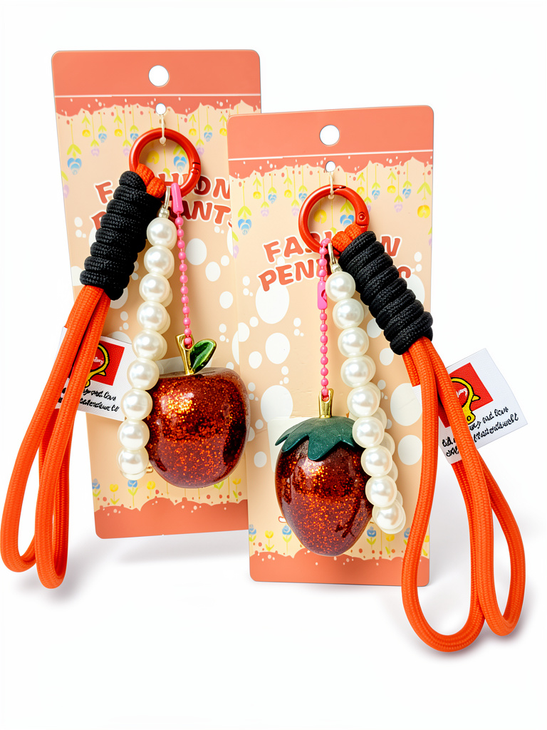 LLAVERO CON PERLAS FRUTA