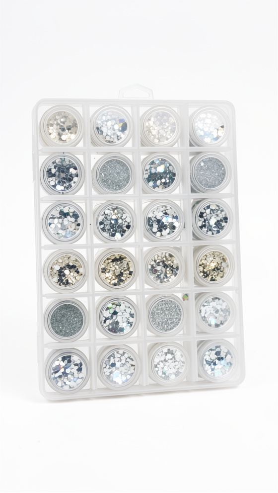 SET DE BRILLOS NAIL ART - 24 VARIEDAD