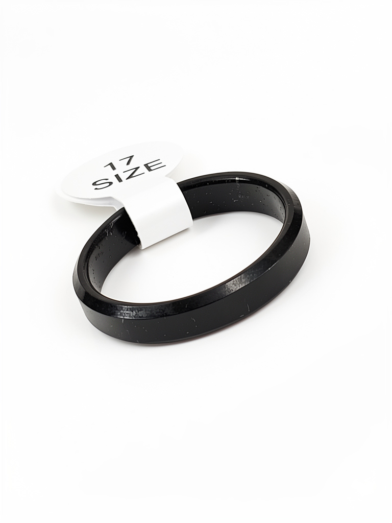 Argolla negro de acero anillo