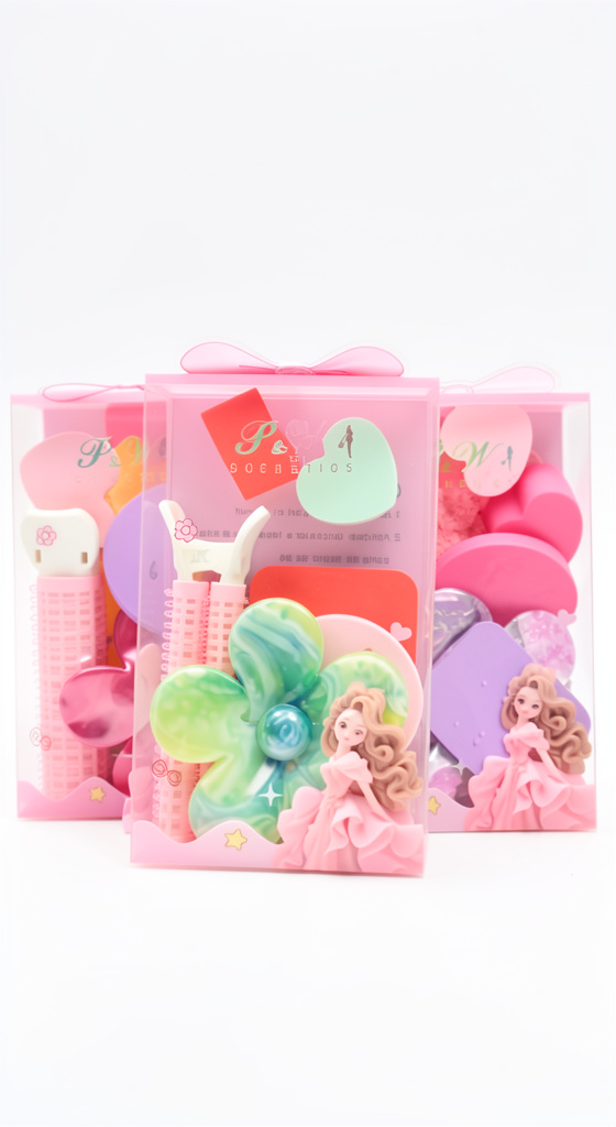 Set de esponjas y accesorios de cabello