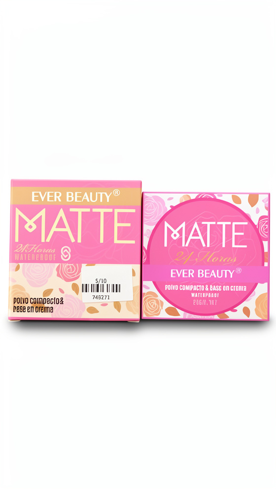 POLVO COMPACTO & BASE - MATTE - EVER BEAUTY