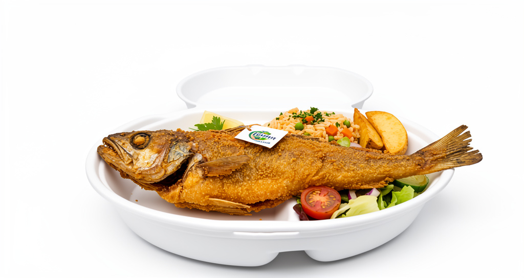 Peixe frito inteiro