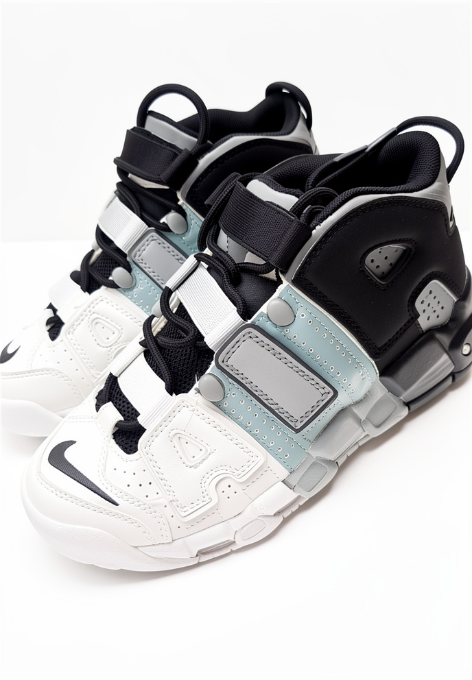 NIKE  UP TEMPO NEGRO BLANCO VERDE