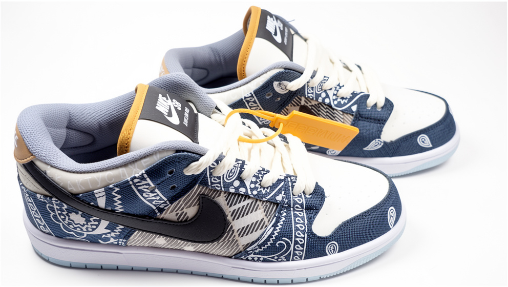 NIKE DUNK CREMA AZUL ESTAMPADO #6