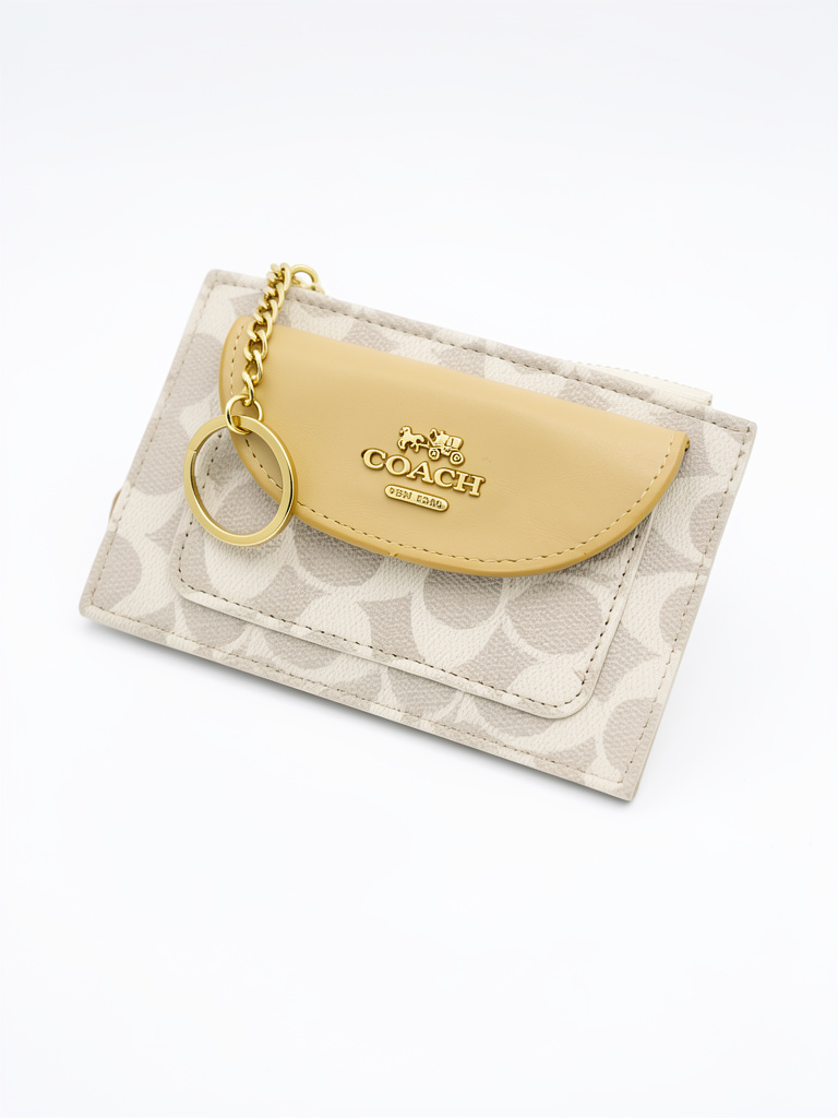 TARJETERO COACH CREMA