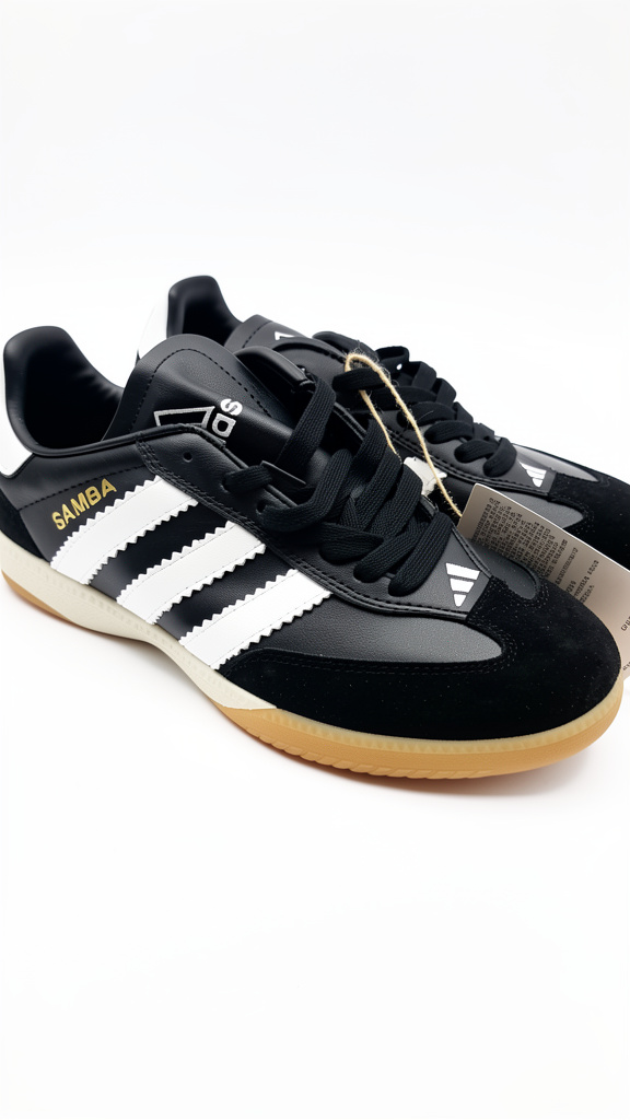 ADIDAS SAMBA NEGROS CON BLANCO #5.5