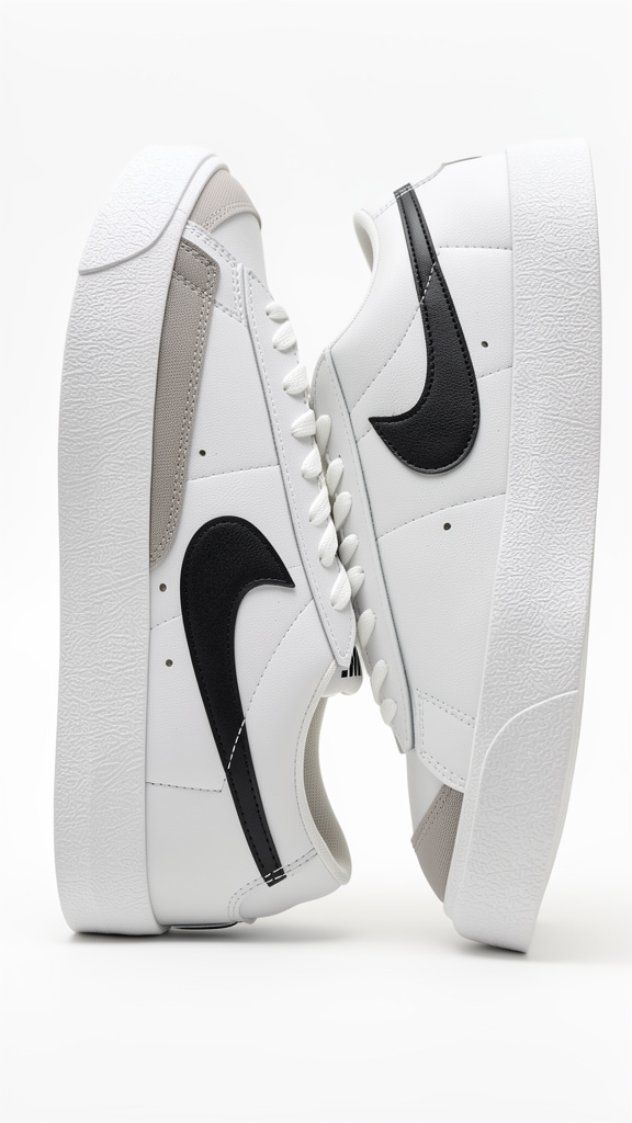 NIKE BZMID LOW BLANCO NEGRO #6.5