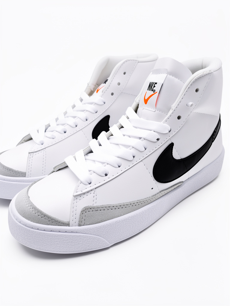 NIKE MID BLANCO/NEGRO  #5