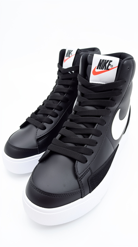 NIKE BOTA NEGRO/BLANCO #6