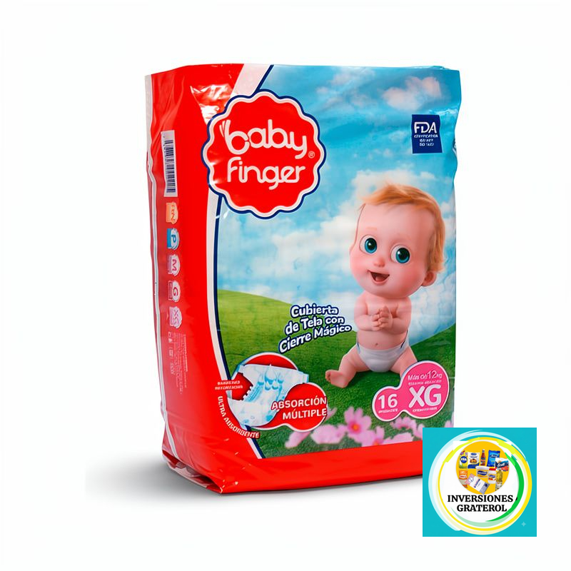 Pañal Baby Finger (XG) detallado