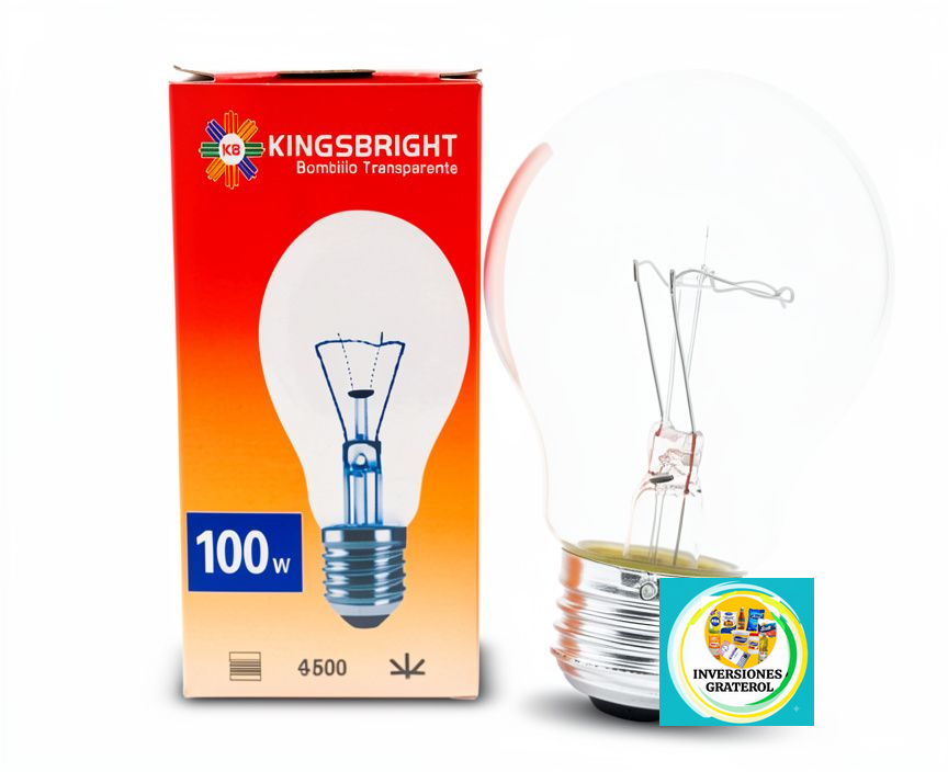 Bombillo transparente 100W