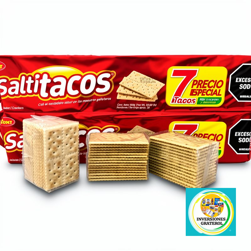 Galleta de soda Saltitacos detallada