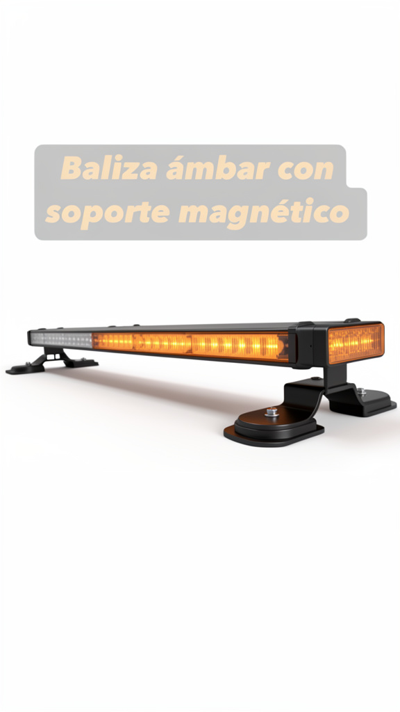 - BALIZA AMBAR 4 LADOS 12/24VOL 95cm C03606VR *2271