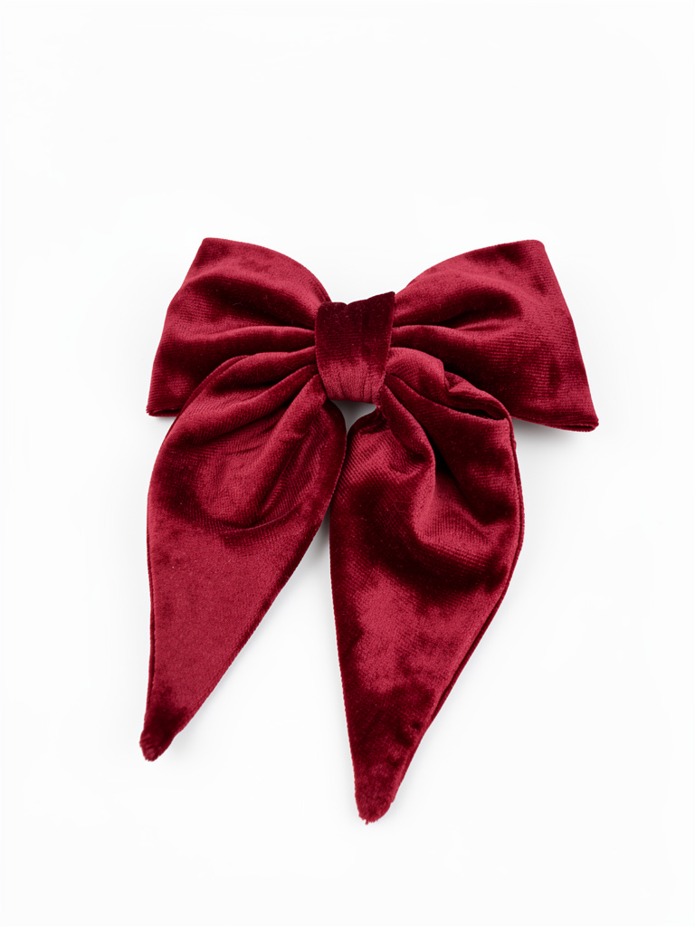 Mini lazo terciopelo rojo vino