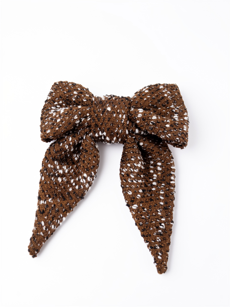 Mini lazo tweed marrón