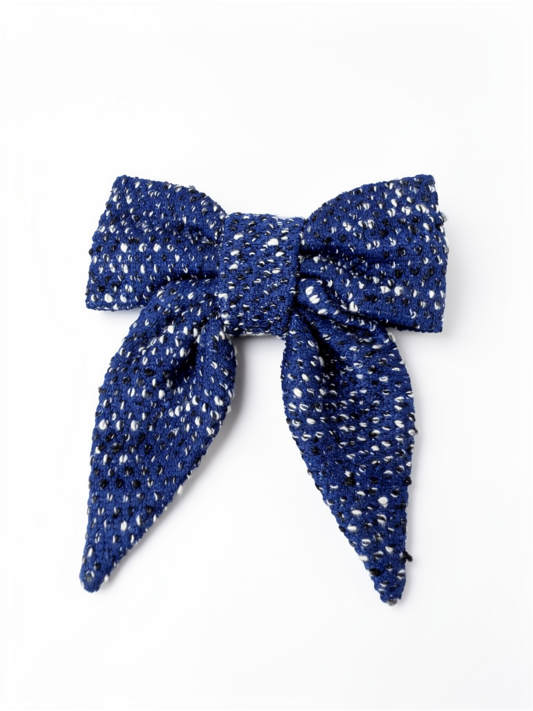 Mini lazo tweed azul rey