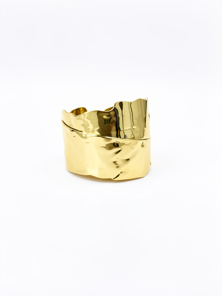 Maxi brazalete ajustable en baño 18k