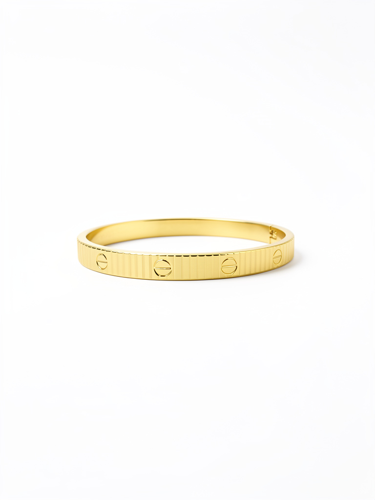 Brazalete tipo cartier en baño 18k