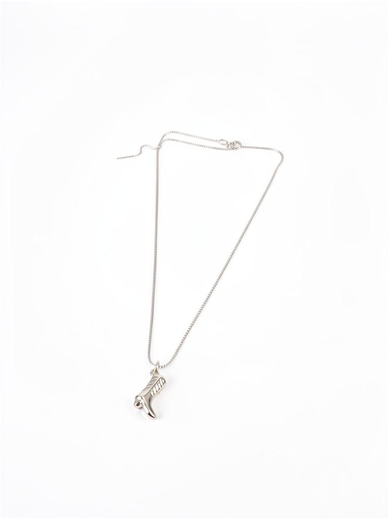 Cadena plateada ajustable dije bota material niquel