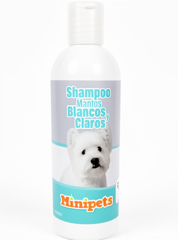 Minipets shampoo mantos blancos y Claros