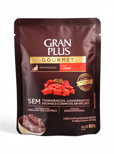 gran plus gourmet e carne 85gr gato